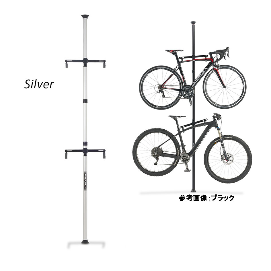 ■ミノウラ バイクタワー 25D(支柱3分割式) シルバー（420-2600-00） ディスプレイスタンド 突っ張り式