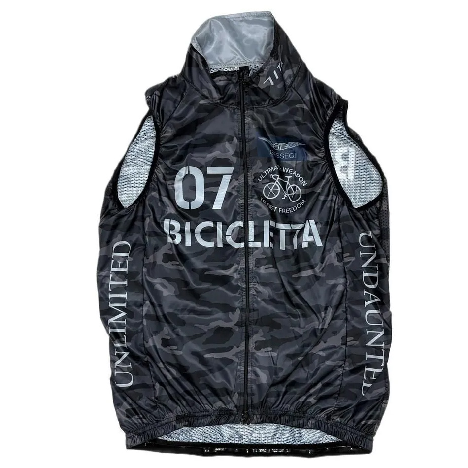 セブンイタリア Bomber Gilet ブラックカモ