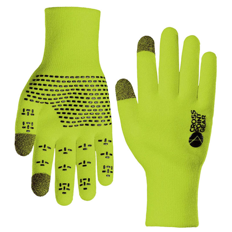シャワーズパス Cross Point Waterproof Knit Gloves ネオングリーン タッチパネル対応