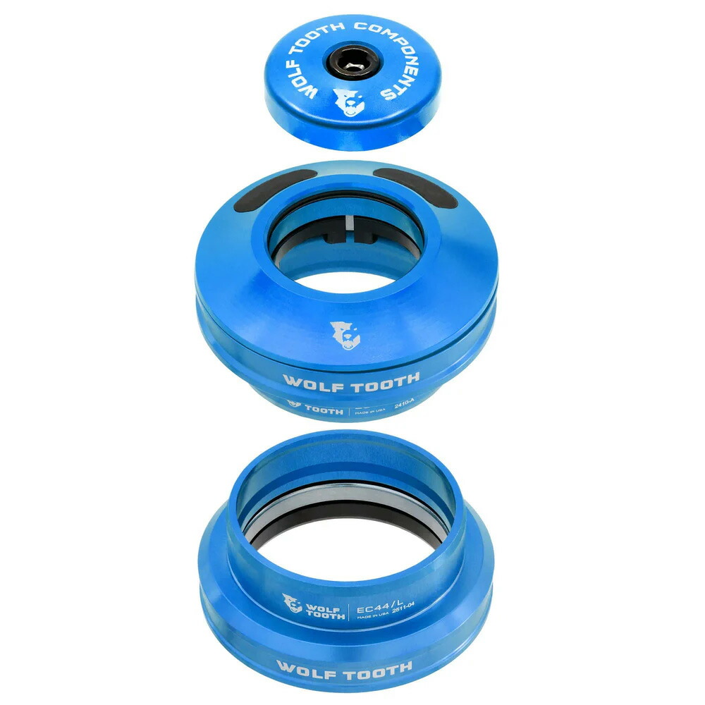 ウルフトゥース EC44 Semi-Internal Cable Routed Upper and Lower Headset 青碧