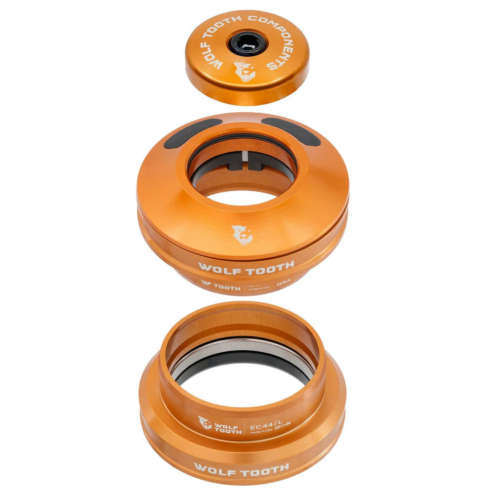 ウルフトゥース EC44 Semi-Internal Cable Routed Upper and Lower Headset オレンジ色