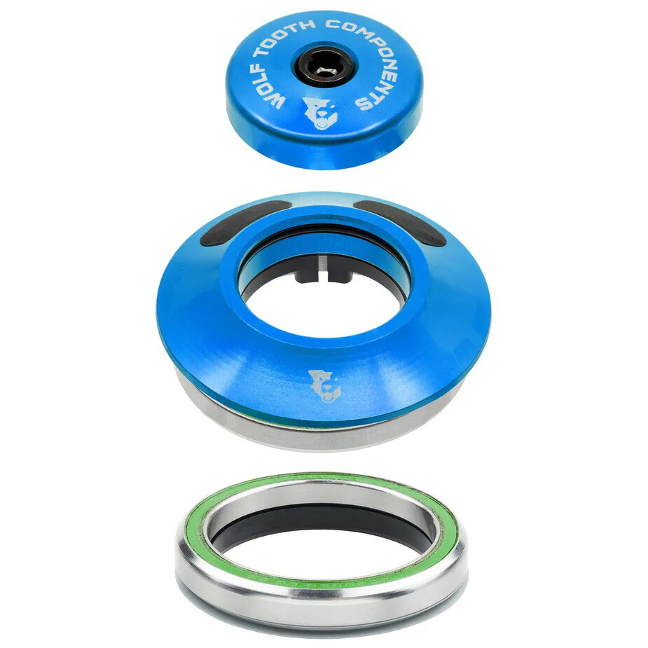 ウルフトゥース IS52 Semi-Internal Cable Routed Upper and Lower Headset 青碧