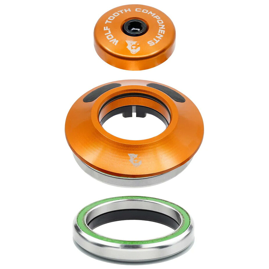 ウルフトゥース IS52 Semi-Internal Cable Routed Upper and Lower Headset オレンジ色