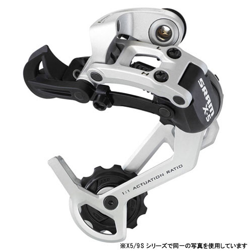 ゲットー X5 9す早さ相応う リヤディレイラー 黒いこと【銀輪】【マウンテンバイク部分品】【リアディレイラー】【ゲットー】