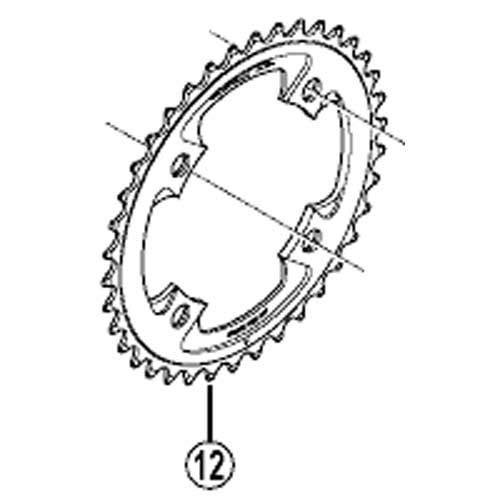 [12]チェーン店輪っか 38T（黒いこと） チェーンリング-自転車用パーツ