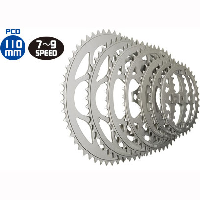 楽天市場】タイオガ チェーンリング 5アーム用 PCD:110mm 52T シルバー