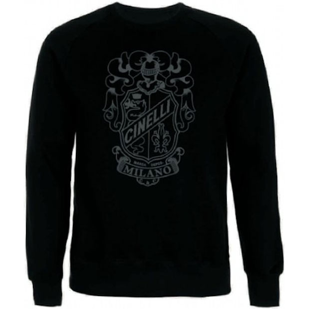 チネリ CREST CREWNECK ブラック 定番