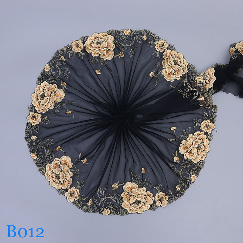 チュールレース 生地 単位4m B012 チュール チュールリボン リボン 幅広 手芸用 手芸 レース生地 刺繍 レース 布 レーステープ パイピングテープ 薔薇 花柄 手作り ハンドメイド Diy 手芸用品 縁飾り 衣装 おしゃれ かわいい 輝く高品質な