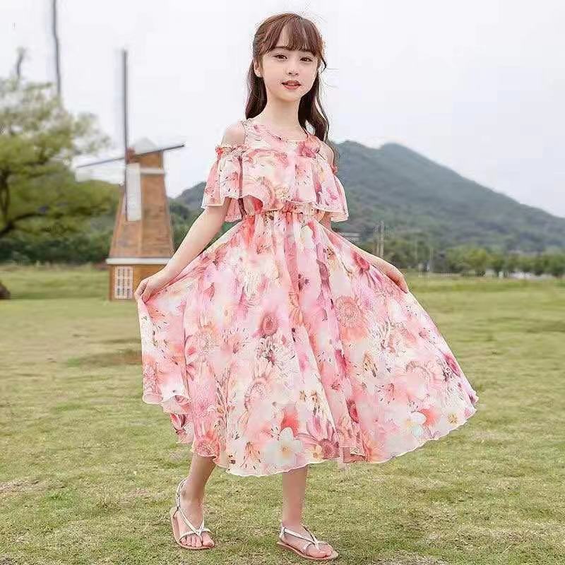 キッズ 子供服 肩出しワンピース 肩だし 肩出し オープンショルダー 花柄ワンピース 夏ワンピース キッズワンピース ロングワンピース 夏 ゆったり  可愛い 花柄 肩出し 半袖 女の子 薄手 大人っぽい かわいい 可愛い おしゃれ ピンク パープル 紫 KWEA083 |