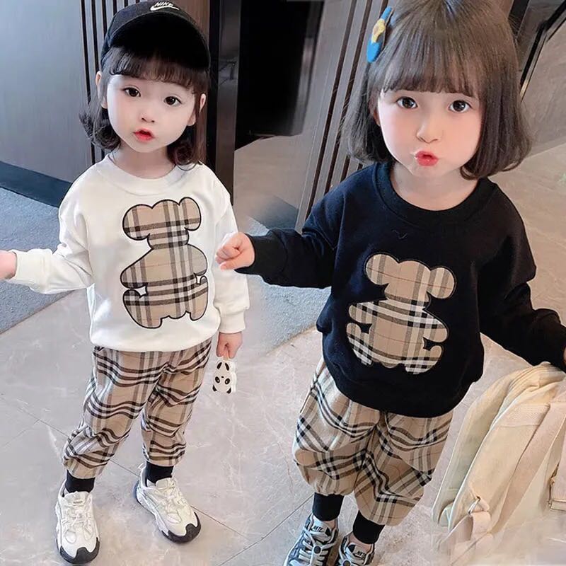 【楽天市場】子供服 キッズ セットアップ クマ柄 チェック柄