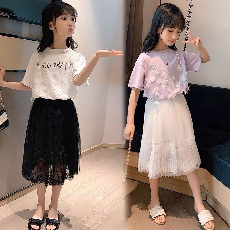 楽天市場】キッズ 子供服 トップス+スカート 2点セット 女の子 春夏