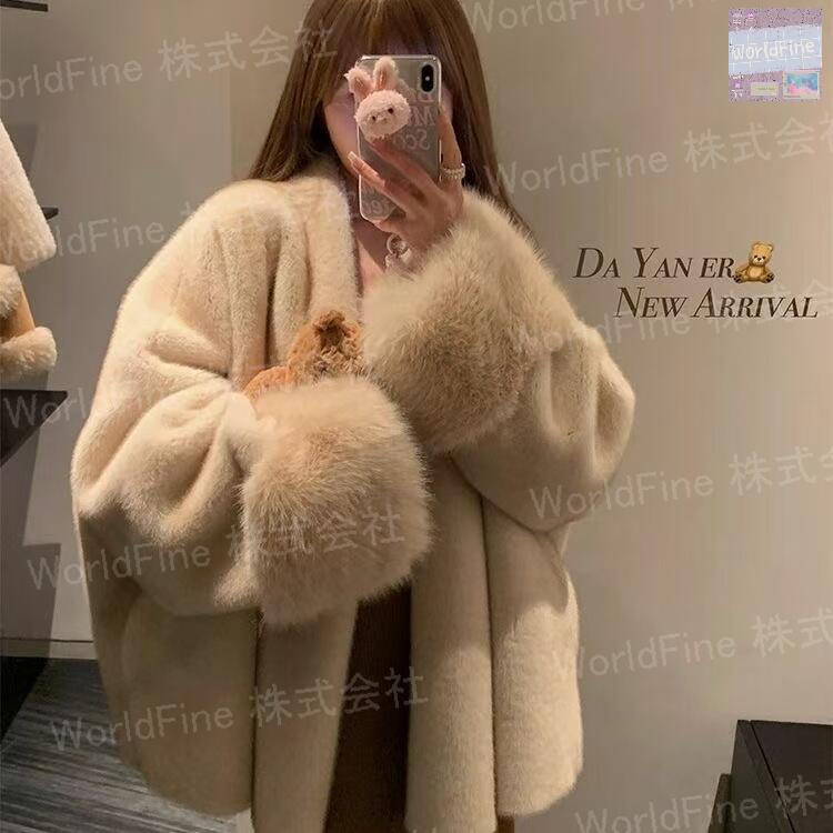 楽天市場】ファーコート ロングコートフェイク フェイクファー 立襟