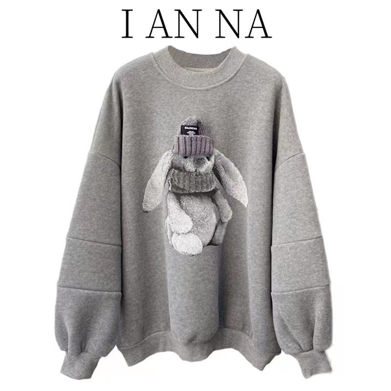 レディース、トップス長袖、ウサギ、人魚 黒菟華 振袖風Tシャツ LIN レディース AL-759027 和柄 和風 兎