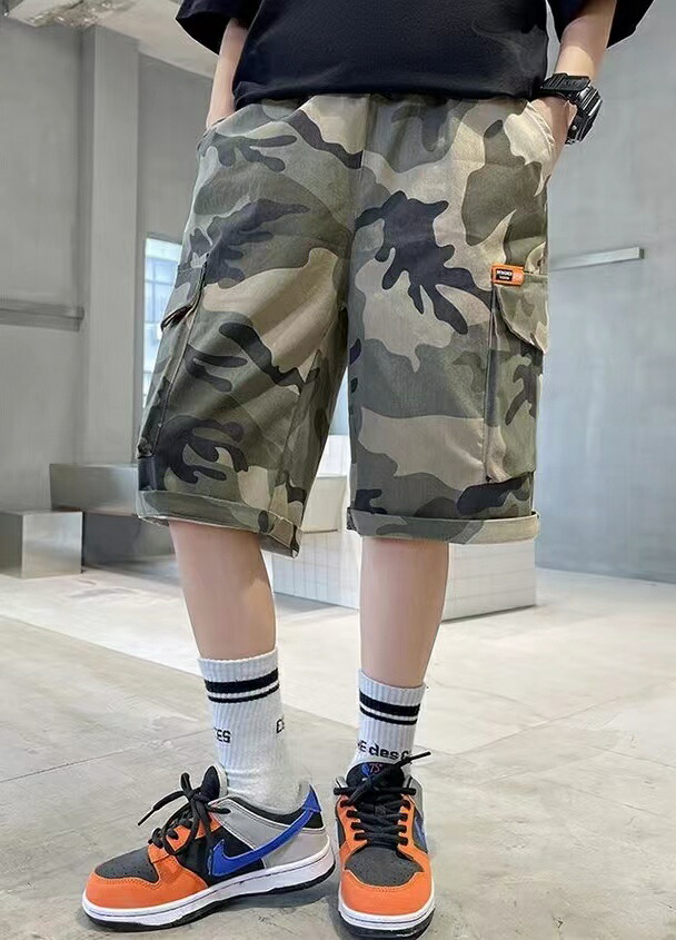 楽天市場】キッズ 子供服 ハーフパンツ 迷彩柄 ショートパンツ 