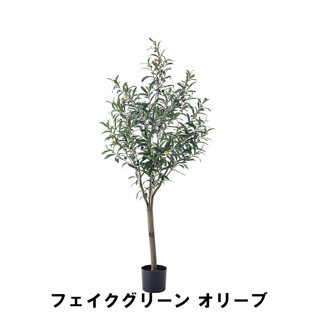 【値下げ】フェイクグリーン オリーブ 幅44 奥行44 高さ152cm 造花 人工観葉植物 ガーデン ガーデン用品