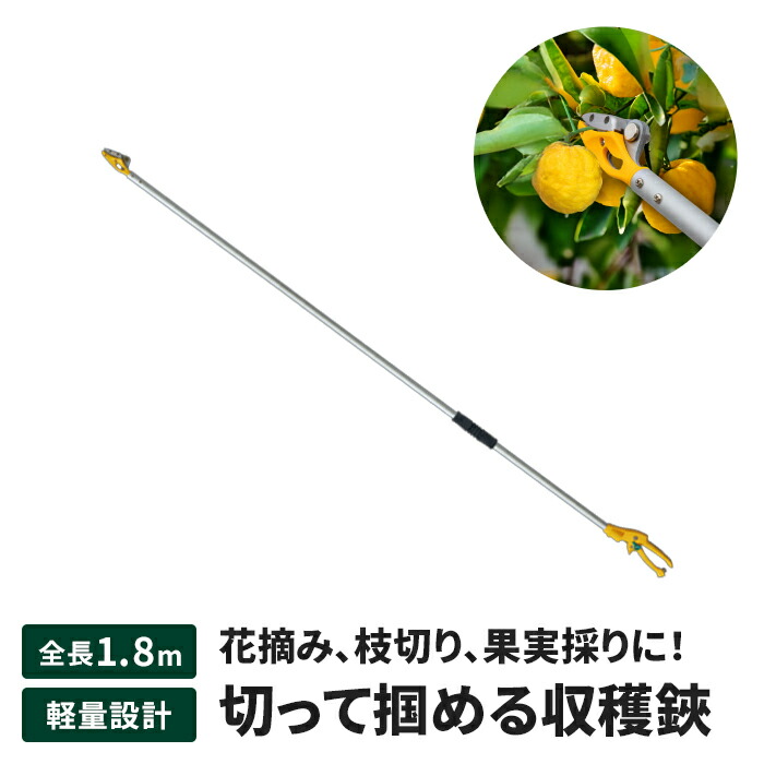 【百貨店SALE10%OFF】高枝切りバサミ 1.8m 高枝切り 剪刀 つかみ取る役立つこと 園芸ハサミ 全能刃 枝切り 木ノ実採り 園芸 農林