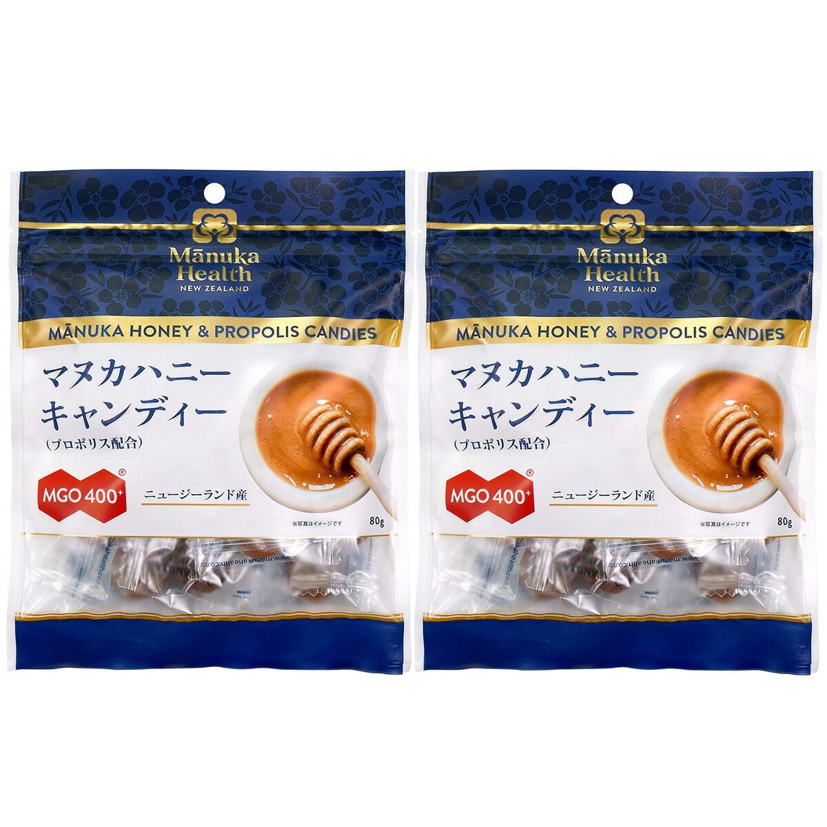 マヌカヘルス マヌカハニーキャンディ 80g×2袋セット プロポリス配合 正規販売店 富永貿易 のど飴 ニュージーランド産 送料無料 独特の上品