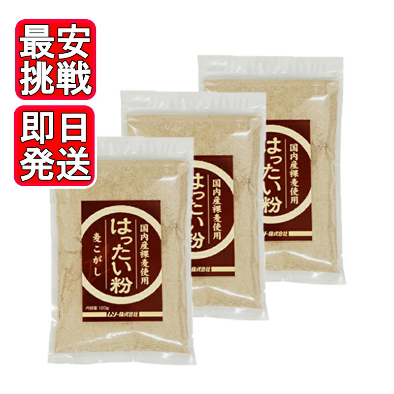 楽天市場】国内産裸麦使用 はったい粉 120g 10袋セット ムソー 麦