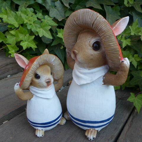 楽天市場】ガーデンオーナメント きのこウサギ うさぎ 雑貨 置物