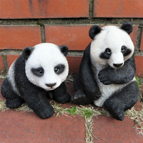 楽天市場】ジャイアントパンダ 置物 パンダ 親子セット 動物