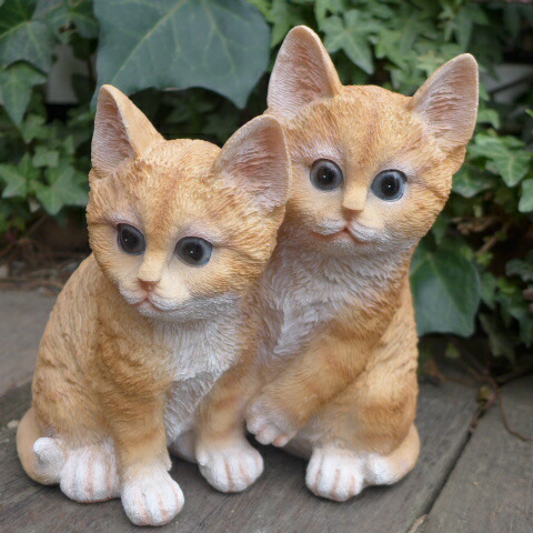 793　専用確認中です！　　子猫の写真とビーズ3個セット かわいい猫の置物 3個セット ふわふわ 子猫 ねこ レトロ