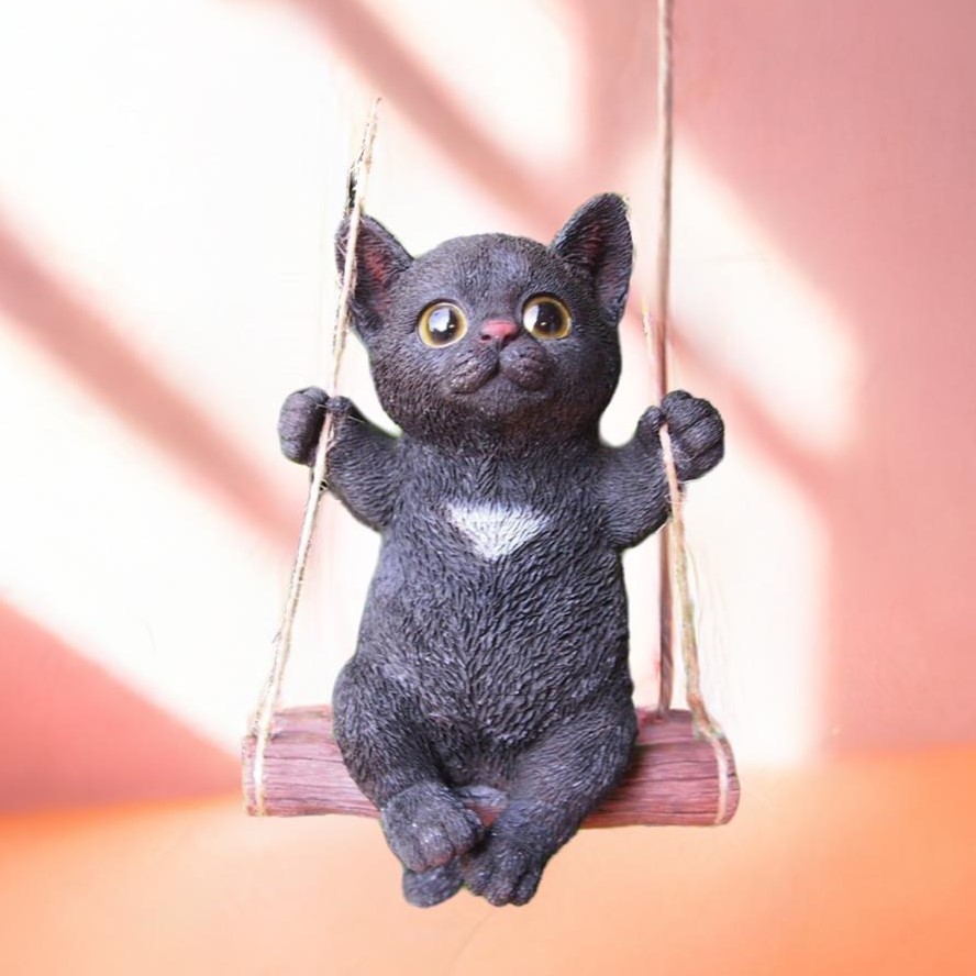 楽天市場】猫の置物 くろ猫 黒猫 N13445 キャット