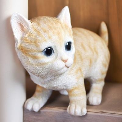 楽天市場】猫の置物 興味津々の子猫 グレートラ 7378HT キャット