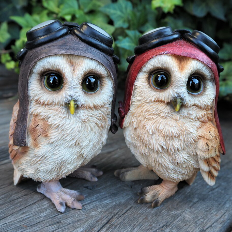 楽天市場】フクロウの置物 ハットふくろう 帽子 オウル