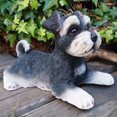 楽天市場】犬の置物 シュナウザー 7748HT いぬ イヌ 動物