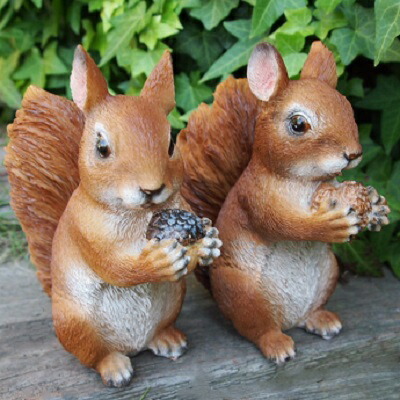 楽天市場】りすの置物 リスビスケット2品セット N13225 動物