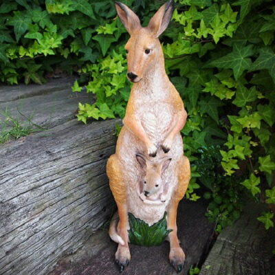楽天市場】FRPアニマルオブジェ カンガルーの親子置物 動物 かんがるー