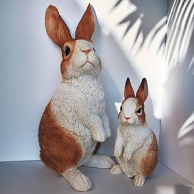 楽天市場】手のりうさぎ (SV-5967) 彫刻風 フィギュア ガーデニング