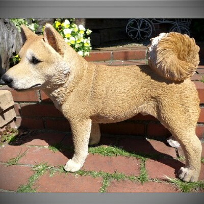 貨物輸送無料 犬の飾りつけ 大型柴犬 N１２９０８ 秘密捜査員 飼い犬 毛の荒物 飾りつけ 庭園 室内装飾 雑貨 飾りつけ 庭 庭園マスコット オブジェ ガーデニング 写実的 ディスプレィ