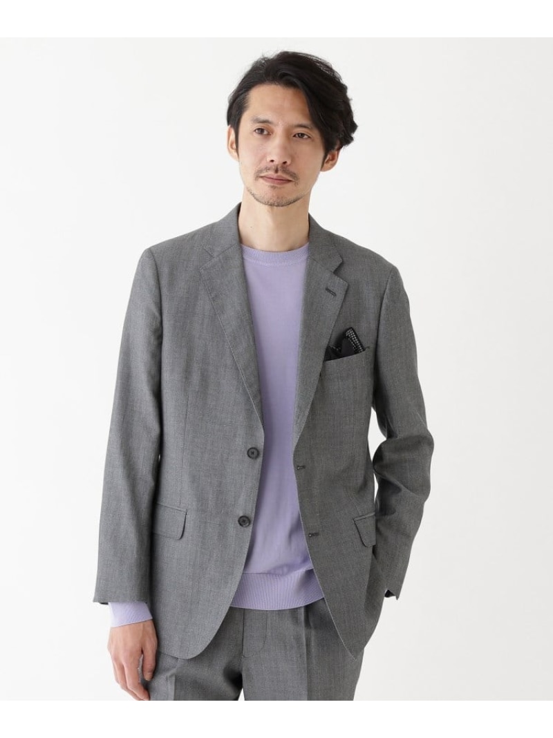 【SALE／50%OFF】【THE FLAGSHIP】シャンブレーツイル ジャケット TAKEO KIKUCHI タケオキクチ スーツ・フォーマル セットアップスーツ ピンク グレー【RBA_E】【送料無料】[ Fashion]