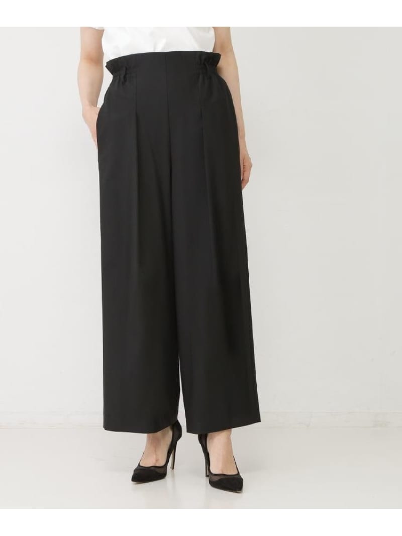 【SALE／15%OFF】【手洗い可/日本製/セットアップ可】ストレートワイドパンツ COUP DE CHANCE クード シャンス パンツ その他のパンツ ベージュ ブラック【RBA_E】【送料無料】[ Fashion]｜WORLD ONLINE STORE店