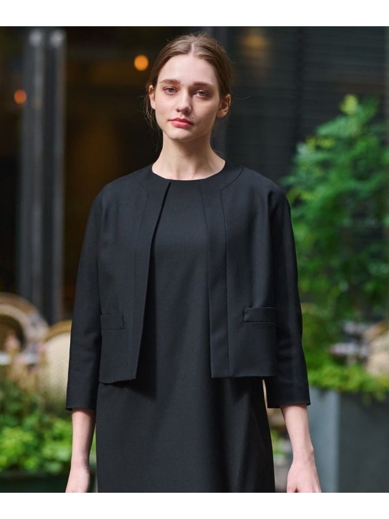 【SALE／30%OFF】【セットアップ可】ブラックフォーマルジャケット DRESSTERIOR ドレステリア ジャケット・アウター ノーカラージャケット ブラック【RBA_E】【送料無料】[ Fashion]｜WORLD ONLINE STORE店