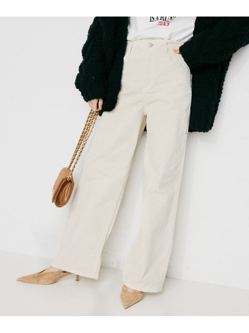 【 Healthy DENIM 】Pink Pepper ワイドストレートコーディロイパンツ UNTITLED アンかた書き ズボン下 余分の物のズボン下 白いこと【貨物輸送無料】[ Fashion]