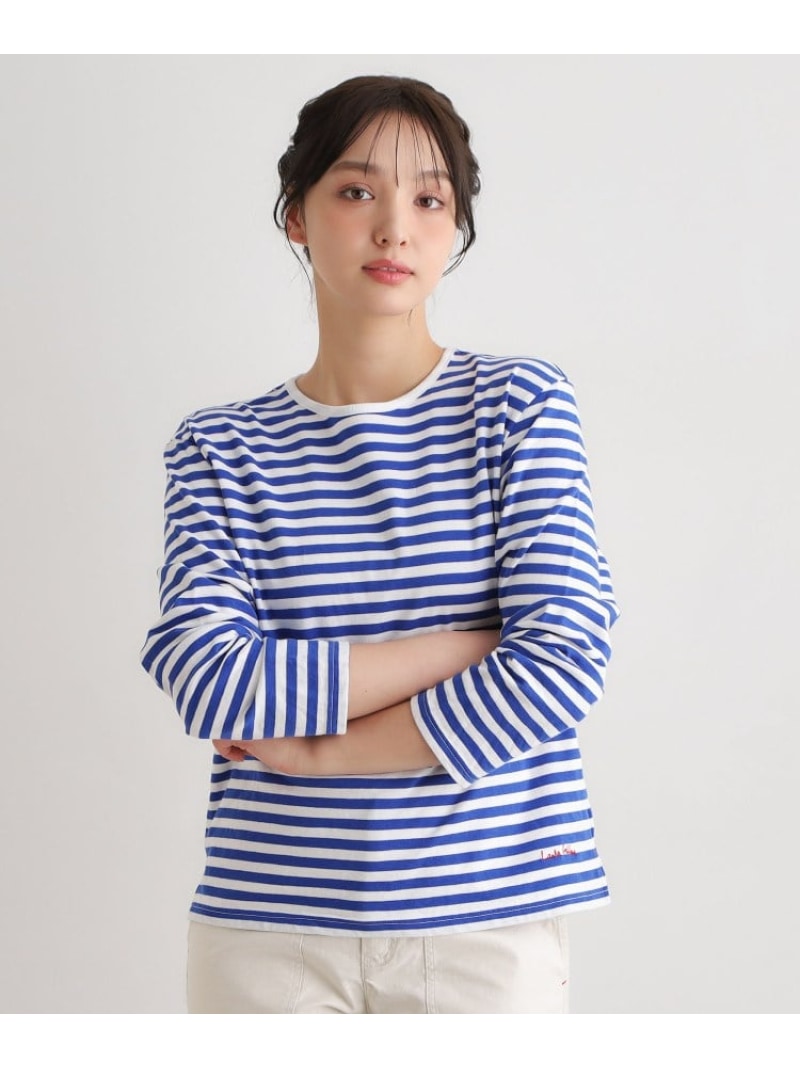 【SALE／5%OFF】【日本製】コットン ボーダー裏毛長袖Tシャツ LAURA ASHLEY HOME ローラ アシュレイ トップス カットソー・Tシャツ ブラック ブルー【RBA_E】【送料無料】[ Fashion] 10,325円