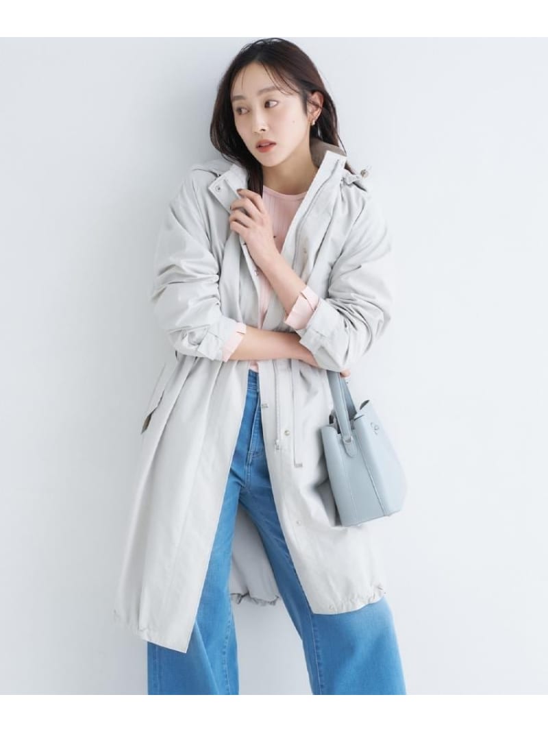 【SALE／30%OFF】【2WAY/洗える/はっ水】グログランモッズコート UNTITLED アンタイトル ジャケット・アウター モッズコート カーキグリーン グレー【RBA_E】【送料無料】[ Fashion]