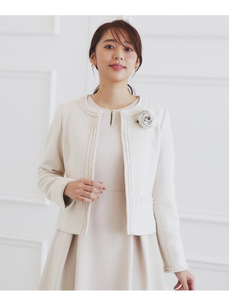 楽天市場】ファンシーツイードノーカラージャケット【洗える】 index