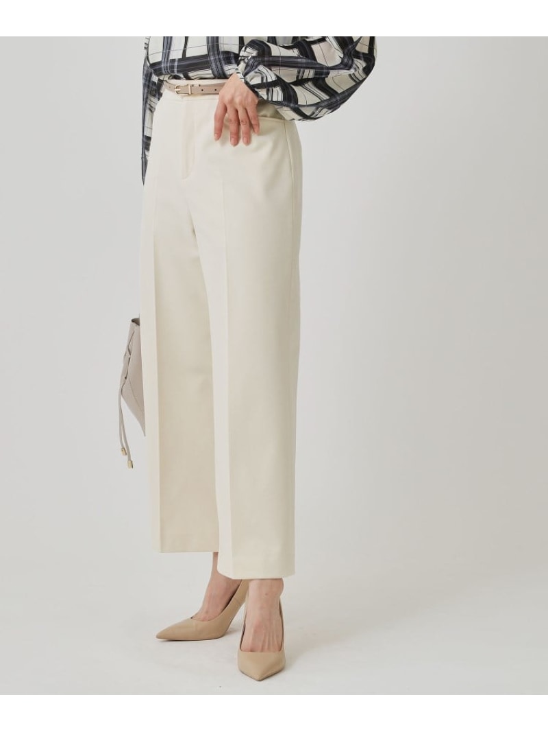 【SALE／50%OFF】【手洗い可】ストレートワイドパンツ COUP DE CHANCE クード シャンス パンツ その他のパンツ ブラック ブラウン ホワイト グレー【RBA_E】【送料無料】[ Fashion]