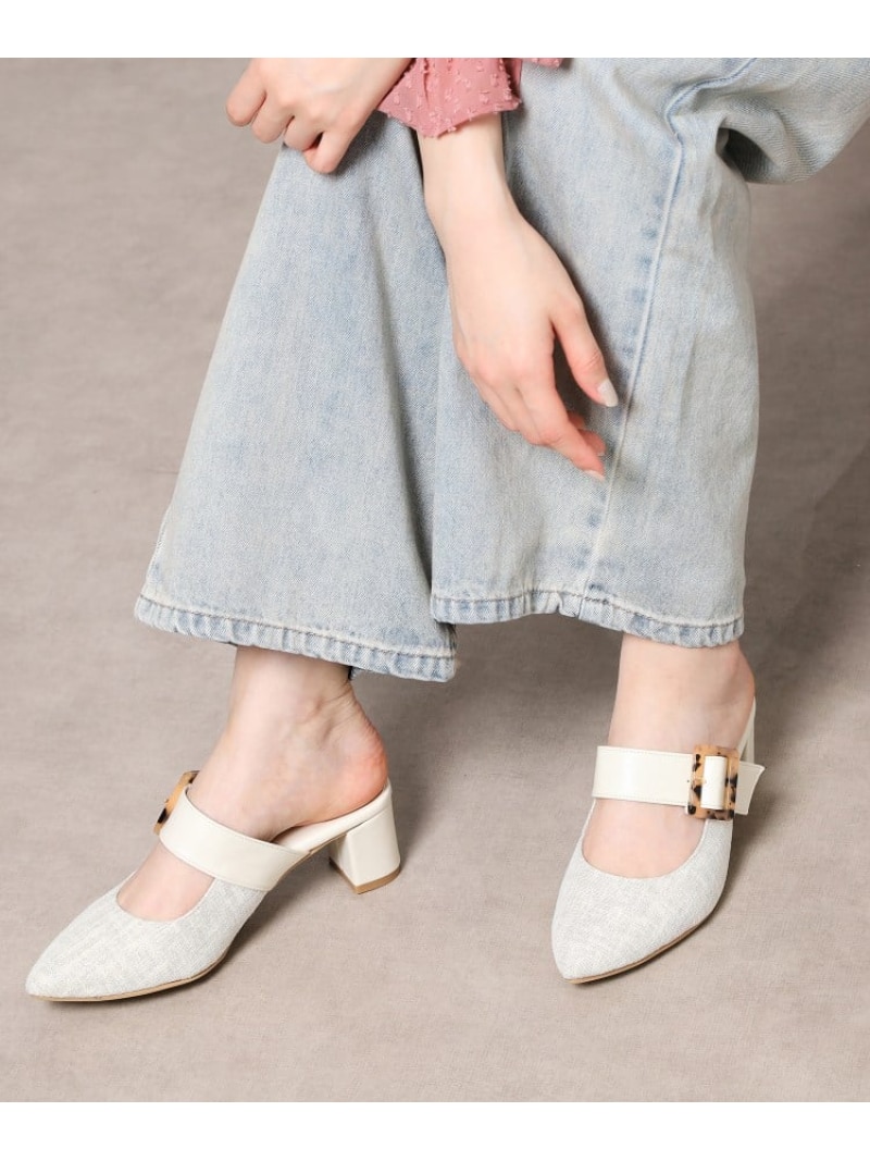 【SALE／10%OFF】バックルベルトミュール ESPERANZA エスペランサ シューズ・靴 サンダル ベージュ 白いこと 黒いこと【RBA_E】【貨物輸送無料】[ Fashion] その他-レディース靴