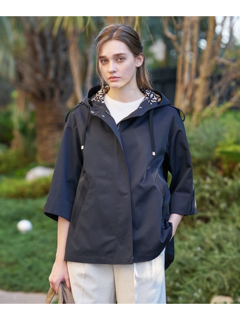 【ウォッシャブル/撥水素材】Aライン ショートモッズコート DRESSTERIOR ドレステリア ジャケット・アウター ブルゾン・ジャンパー ネイビー【送料無料】[ Fashion]