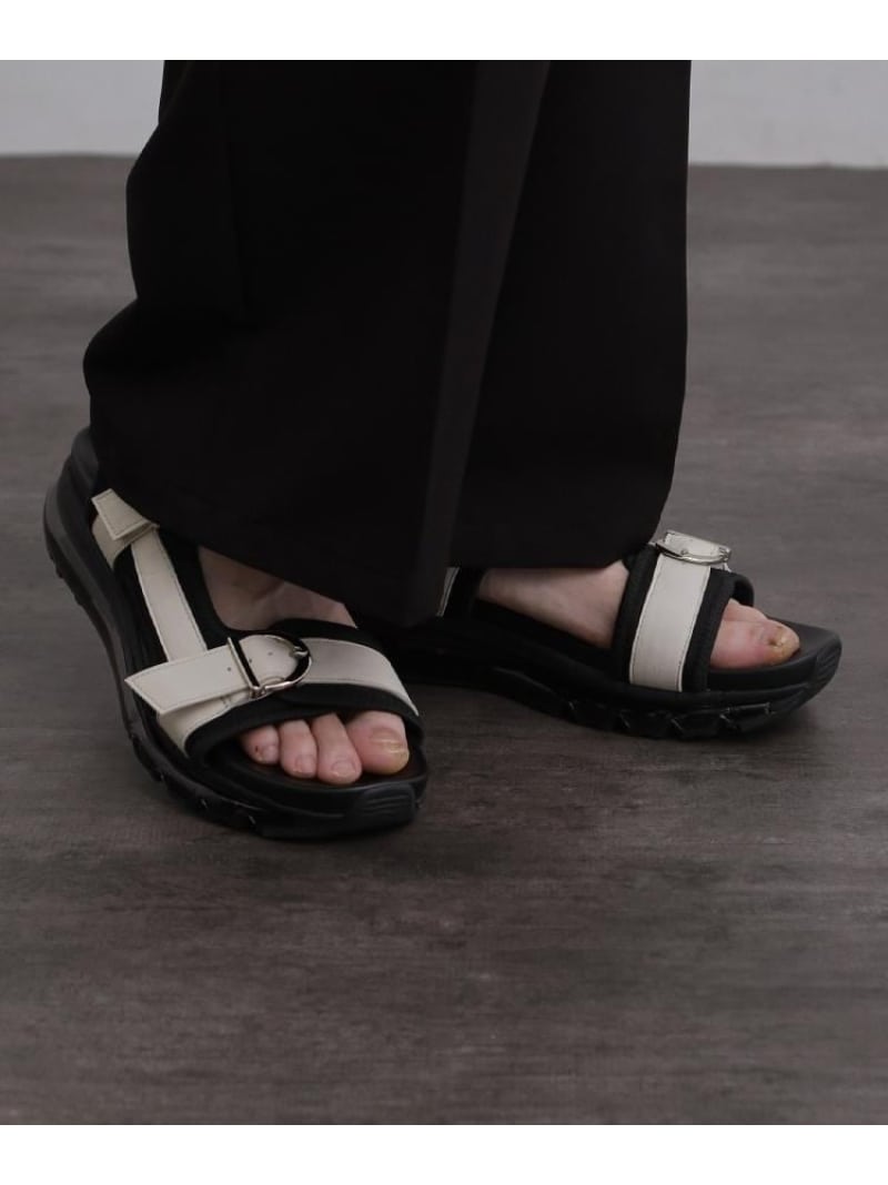 【SALE／20%OFF】クリアソールダブルベルトサンダル tk.TAKEO KIKUCHI ティーケータケオキクチ シューズ・靴 サンダル 黒いこと 白いこと【RBA_E】【貨物輸送無料】[ Fashion] 靴-その他-メンズ靴