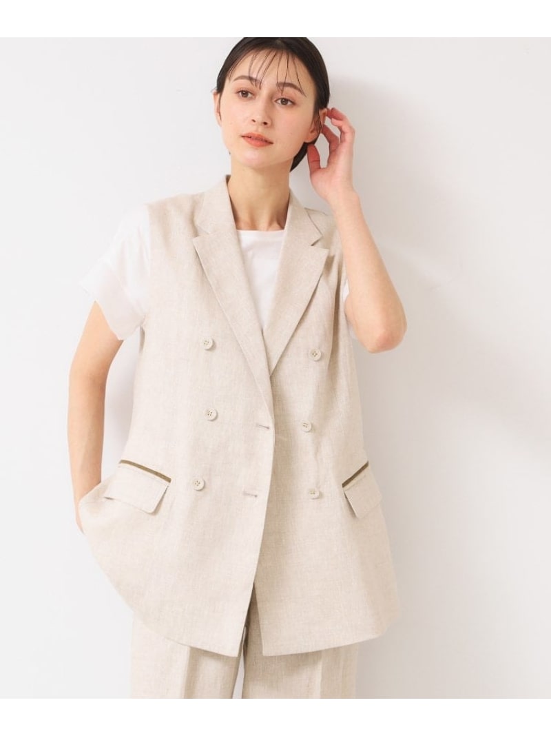 LOUNGEDRESS リネンジレジャケットF sizeベージュ LOUNGEDRESS リネンジレジャケットF sizeベージュ LOUNGEDRESS