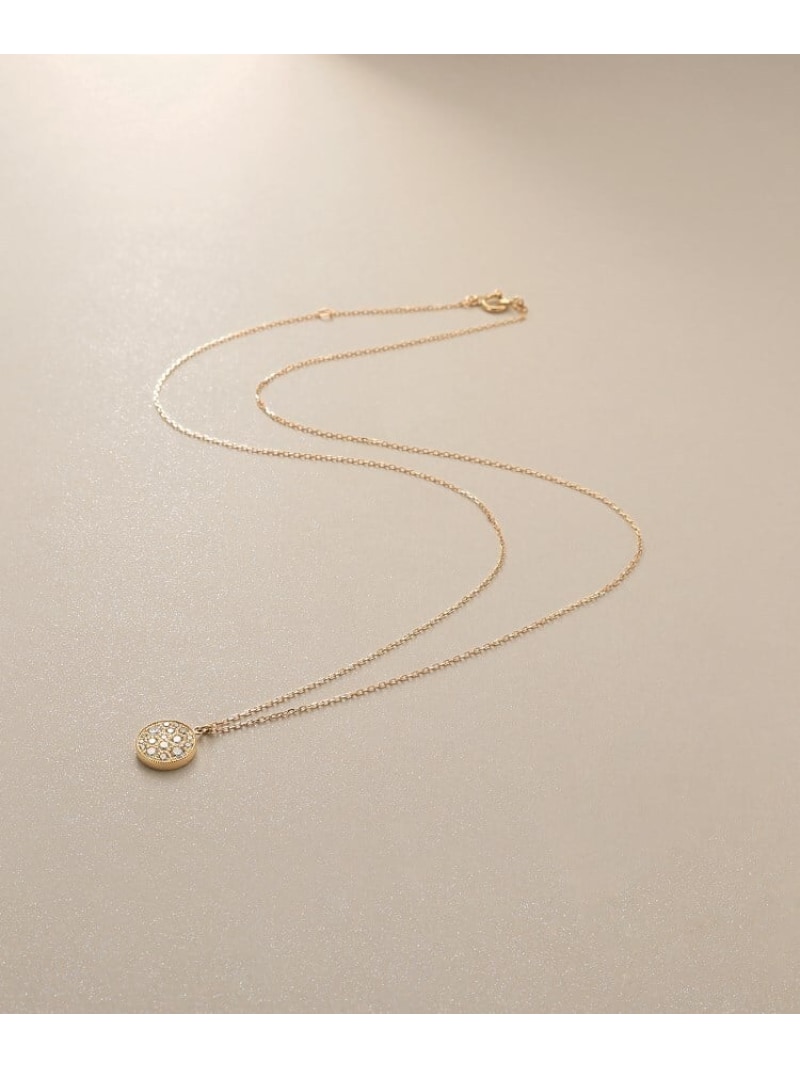 K18ダイヤモンド ランダムパヴェ ラウンドネックレス COCOSHNIK ココシュニック アクセサリー・腕時計 ネックレス イエロー【送料無料】[ Fashion]