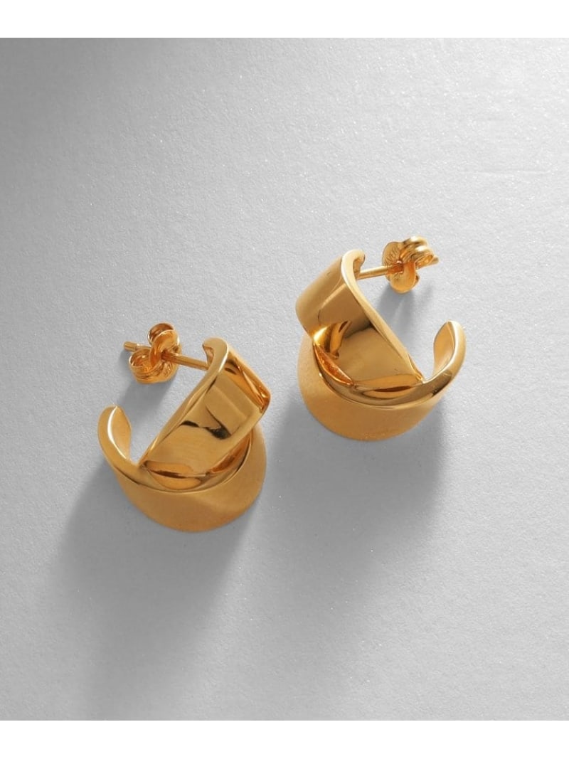 シルバー フォールディングピアス オーバーラップ GP COCOSHNIK ONKITSCH ココシュニック オンキッチュ アクセサリー・腕時計 ピアス ゴールド【送料無料】[ Fashion]｜WORLD ONLINE STORE店