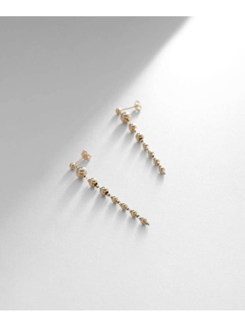 K10中空ボール目開けグラデーション スタッドピアス COCOSHNIK ココシュニック アクセサリー・腕時計 ピアス イエロー【送料無料】[ Fashion]