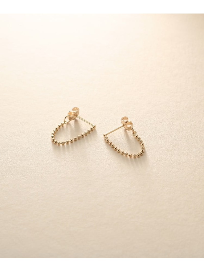 K10カットボールチェーン フープピアス COCOSHNIK ONKITSCH ココシュニック オンキッチュ アクセサリー・腕時計 ピアス ゴールド【送料無料】[ Fashion]｜WORLD ONLINE STORE店