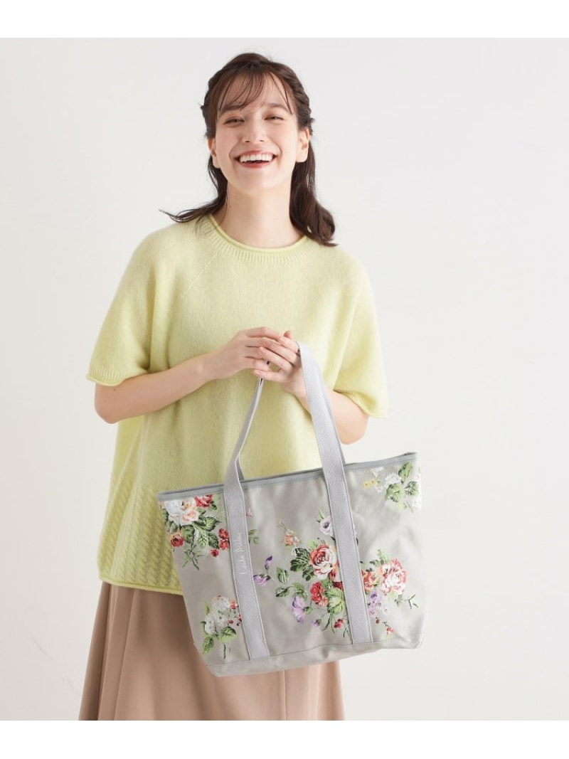 ローズモア柄 トートバッグ M LAURA ASHLEY HOME ローラ アシュレイ バッグ トートバッグ ブルー グレー【送料無料】[ Fashion]